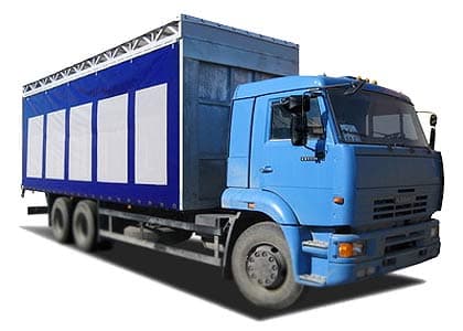 Птицевоз на базе КамАЗ-65117 с подъёмной гидравлической крышей Тонар-5742