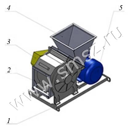 Молотковая дробилка КД-2-1