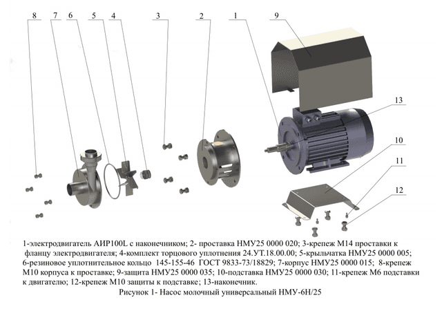 Молочный насос НМУ-6Н/25