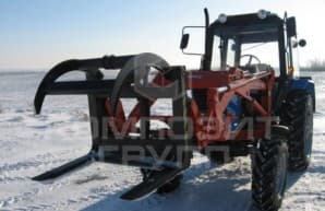 Погрузчик фронтальный ДМЭ-1000 с вилами грузовыми с захватом